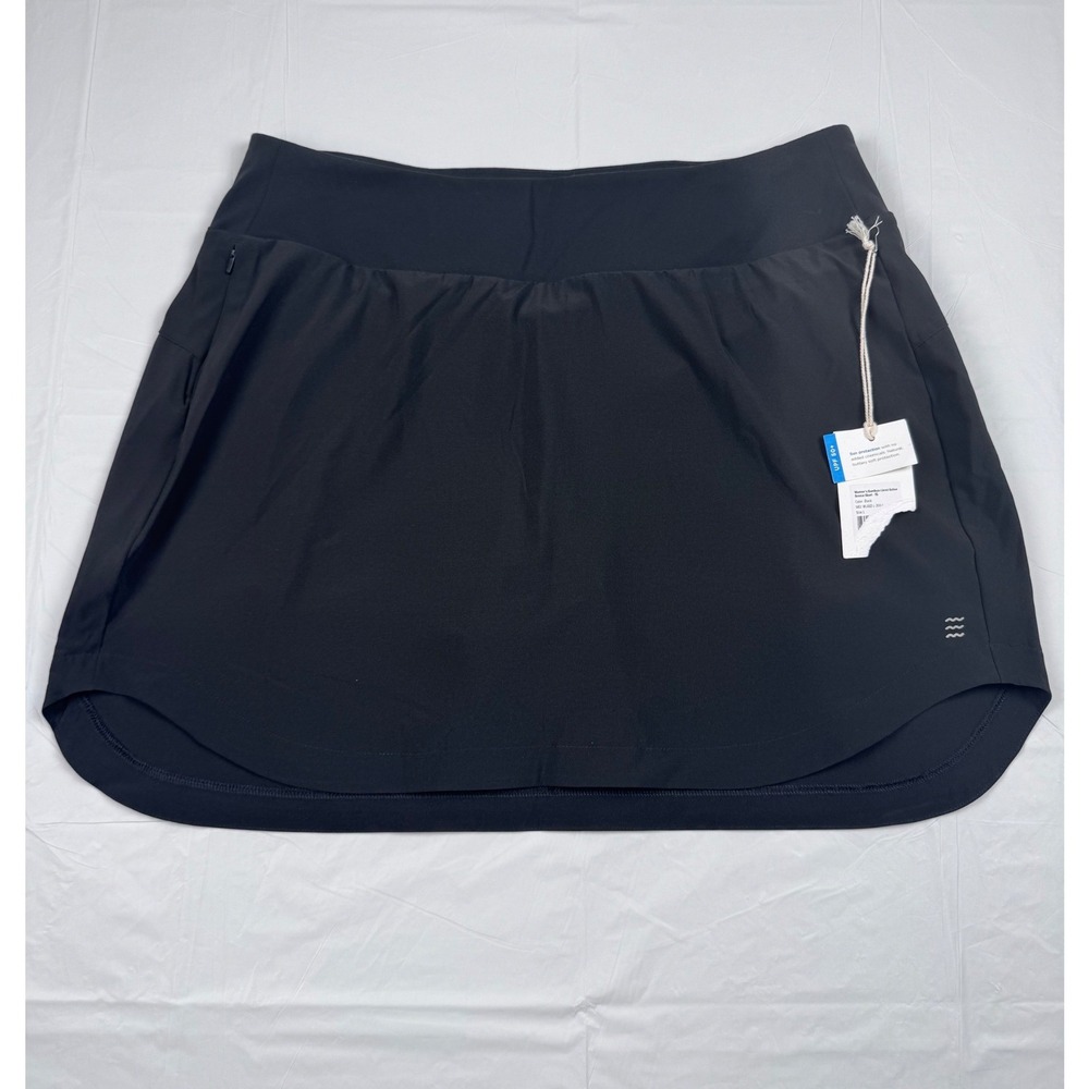 Free Fly Womens Breeze Active Skort Black UPF 50+ Bamboo Lined Large 7625